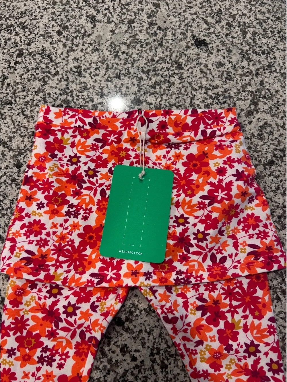 Pact Baby/Toddler Floral Skirted Leggings Organic Cotton Size 2T